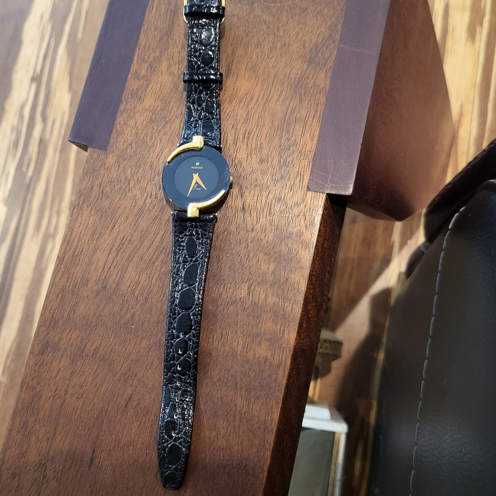 Jowissa Swiss Watch Waterproof 966936639 Black w/ Leather Band - Picture 3 of 8